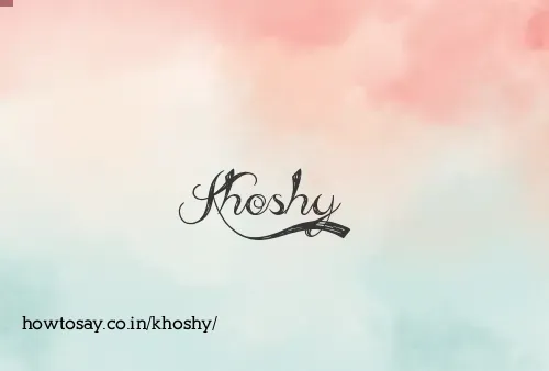 Khoshy