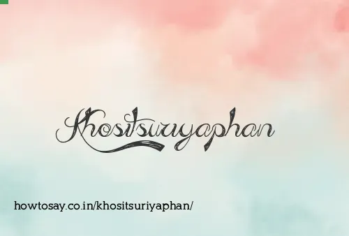 Khositsuriyaphan