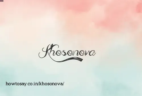Khosonova