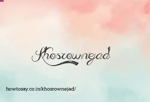 Khosrownejad
