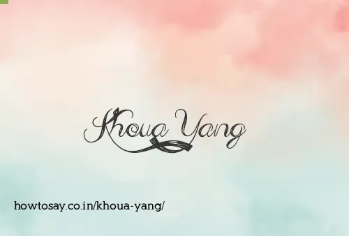 Khoua Yang
