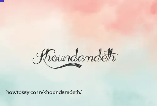 Khoundamdeth