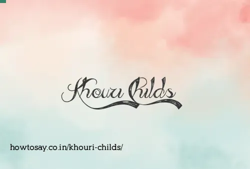 Khouri Childs