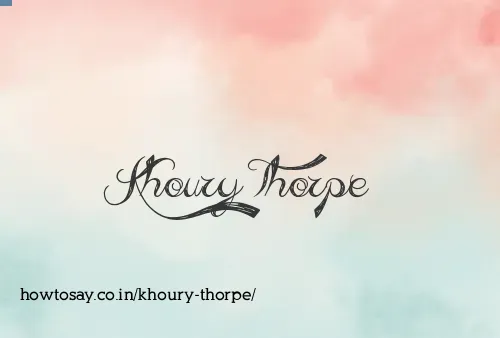 Khoury Thorpe