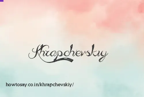 Khrapchevskiy