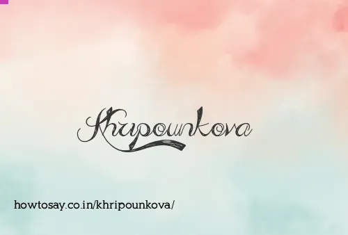 Khripounkova