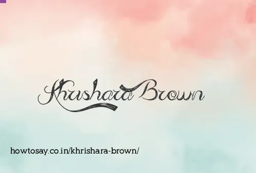 Khrishara Brown