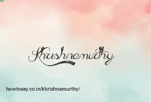 Khrishnamurthy