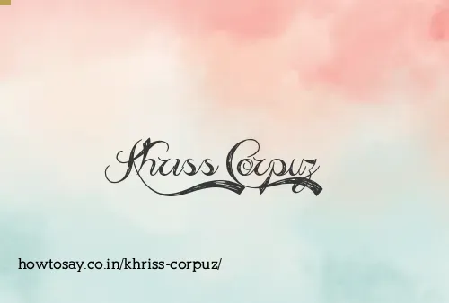 Khriss Corpuz
