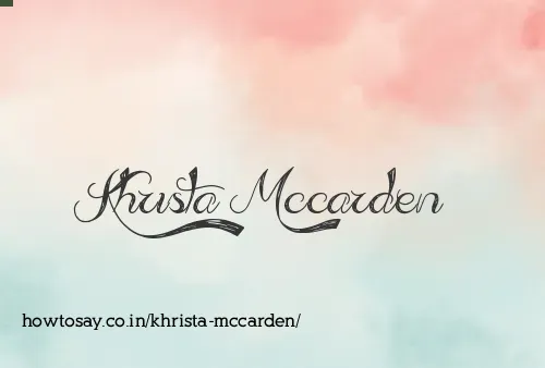 Khrista Mccarden
