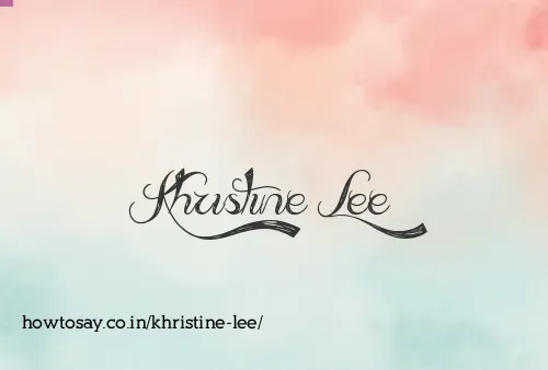 Khristine Lee