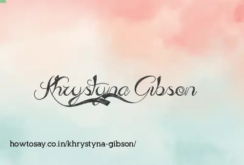 Khrystyna Gibson