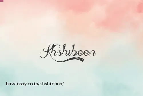 Khshiboon