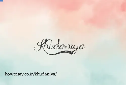 Khudaniya