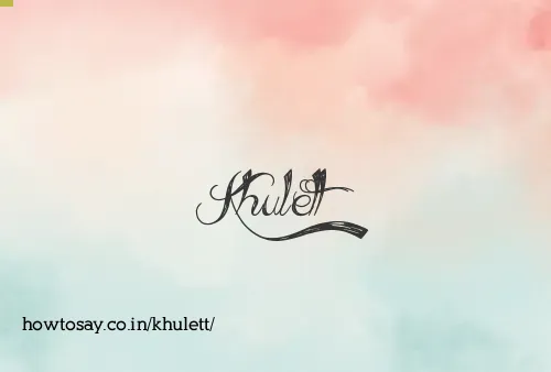 Khulett