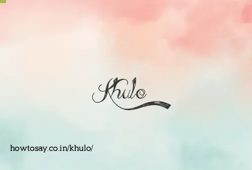 Khulo