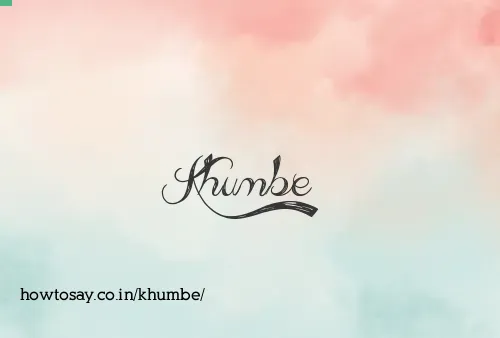 Khumbe