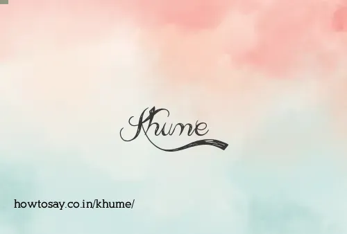 Khume