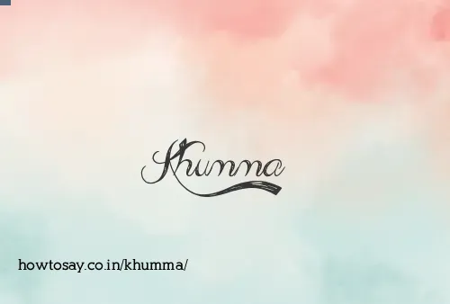 Khumma