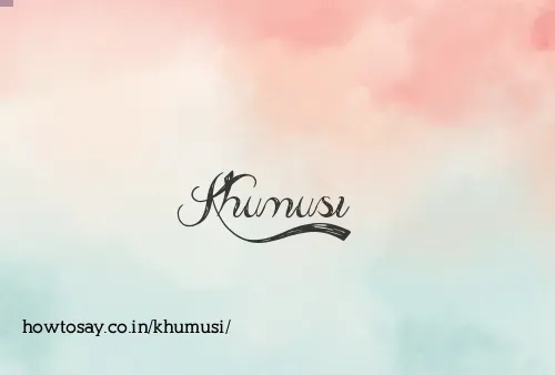 Khumusi