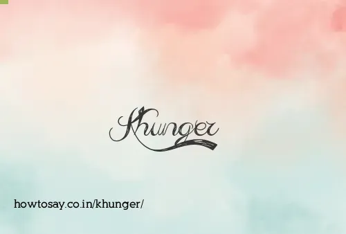 Khunger
