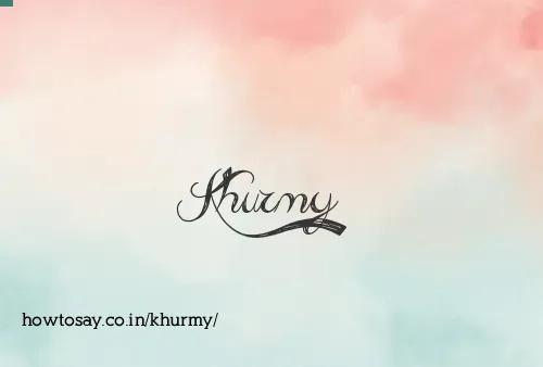 Khurmy