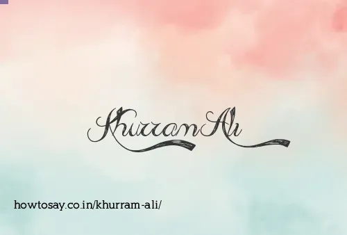 Khurram Ali