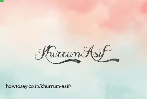 Khurrum Asif