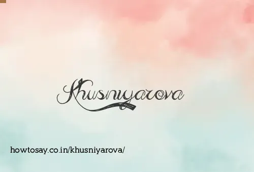 Khusniyarova