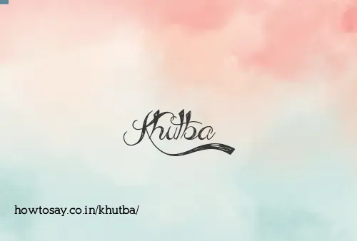 Khutba