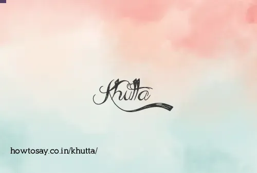 Khutta