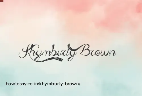 Khymburly Brown