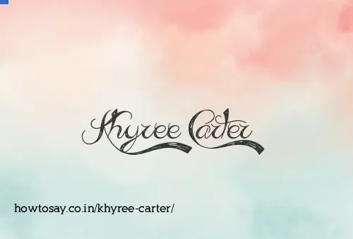 Khyree Carter