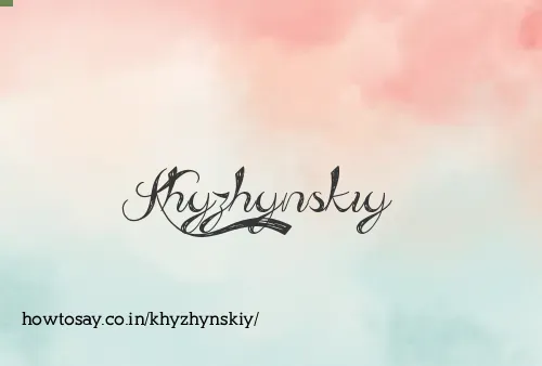 Khyzhynskiy