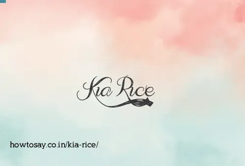 Kia Rice