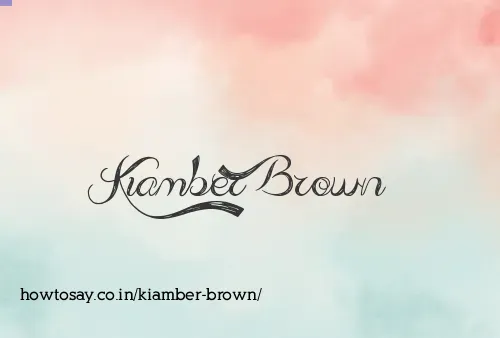 Kiamber Brown