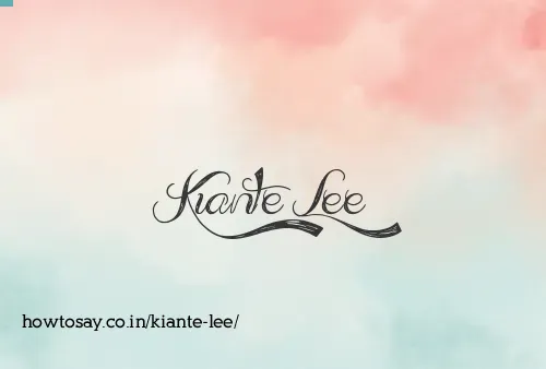 Kiante Lee