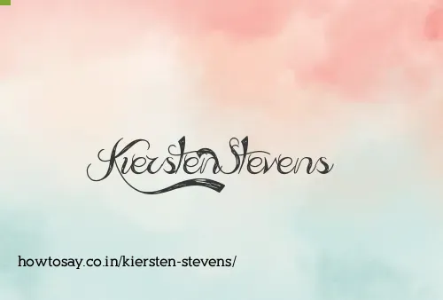 Kiersten Stevens