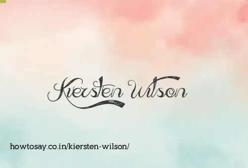 Kiersten Wilson
