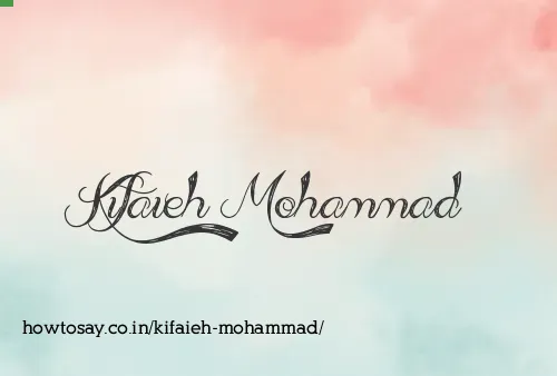 Kifaieh Mohammad
