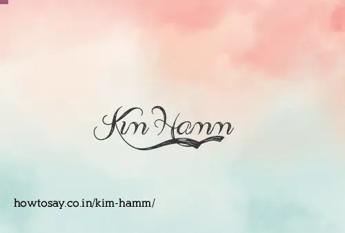 Kim Hamm