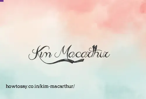 Kim Macarthur