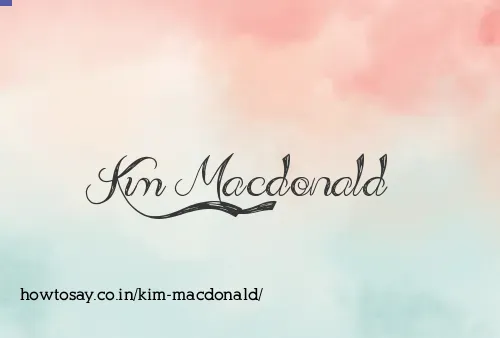 Kim Macdonald