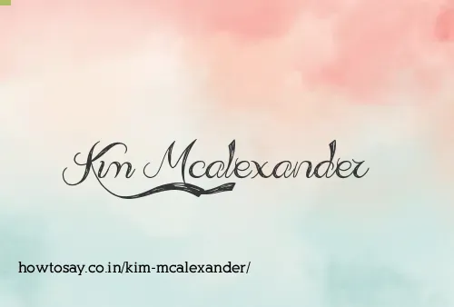 Kim Mcalexander