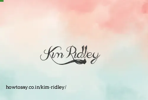Kim Ridley