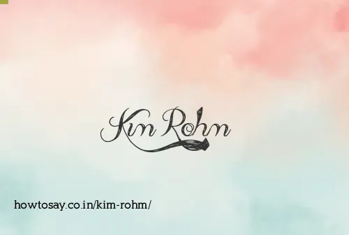 Kim Rohm