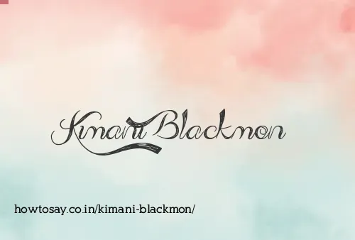 Kimani Blackmon