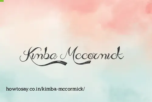 Kimba Mccormick
