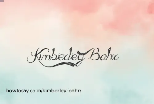 Kimberley Bahr