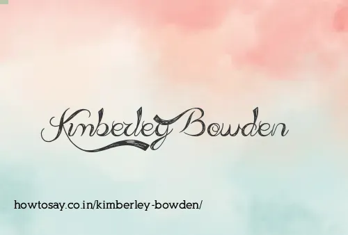 Kimberley Bowden